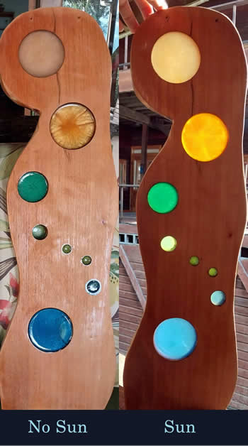 Epoxy and wood Sun Catcher | Island Art Bocas